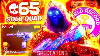 SPECTATING WORLD RECORD 65 KILLS SOLO QUADS in Warzone 3 [upl. by Lajib763]