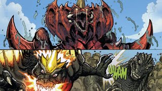 Godzilla SpaceGodzilla and Destroyah put over Trigon vs Darkseid scene [upl. by Ianaj]