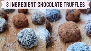 3 INGREDIENT CHOCOLATE TRUFFLES  LEARN HOW TO MAKE CLASSIC TRUFFLES  SILKY AND CHOCOLATY [upl. by Anissej]