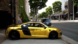 TYGAS GOLDEN CHROME AUDI R8 DRIVE BY [upl. by Eindys]