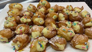 😍FRITTELLE DI CARNEVALE ALLA CREMA Ricetta facile per tutti [upl. by Hobie]