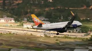 Druk air landing at Paro One of Dangerous Airports in world [upl. by Bartosch41]