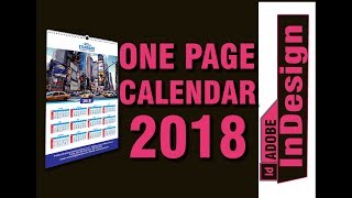 How to Create a Full Page One Page 2018 Calendar in Adobe Indesign CC 2014 2015 201820192020 [upl. by Arst]