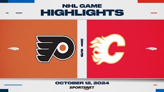 NHL Highlights  Flyers vs Flames  October 12 2024 [upl. by Lattonia]