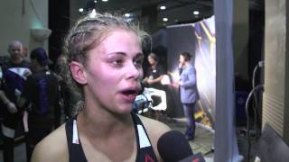 UFC 191 Paige VanZant Backstage Interview [upl. by Aiepoissac]