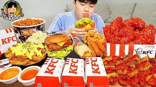 ASMR MUKBANG KFC 양념 치킨먹방 치즈 햄버거 치즈스틱 후라이드치킨 amp 레시피 CRISPY FRIED CHICKEN CHEESE BURGER EATING SOUND [upl. by Nodnyl804]