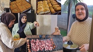 عزيمة لبيت حماي على أكلة مشاوي🍡🍖 Invitation to my fatherinlaws house to eat grilled meat [upl. by Buehler]