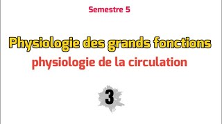 Physiologie circulatoire partie 3  Physiologie des grandes fonctions [upl. by Imogen637]