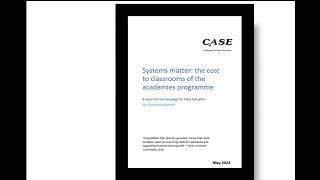 quotSystems Matter Academy Management Costsquot – John Galloway Cochair of CASE [upl. by Jareen]