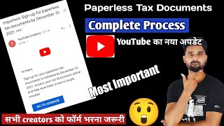 Important Signup for paperless tax documents by December 31 2021  Paperless Tax Documents Email [upl. by Eenej]