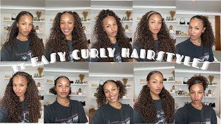 TUTORIAL  11 EASY CURLY HAIRSTYLES [upl. by Archaimbaud]