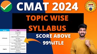 CMAT 2024 Topic Wise Syllabus  CMAT Important Topics for Exam 2024 [upl. by Kornher]