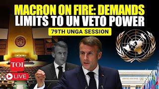 Macron LIVE I Israel Cant Invade Lebanon I French Presidents Fiery UN Speech LIVE [upl. by Lytle719]