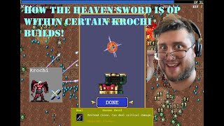 Vampire Survivors  Krochi Heaven Sword Build is OP  Inlaid Library Domination [upl. by Ravo]