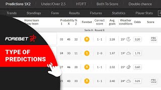 Forebet types of predictions [upl. by Onivla]