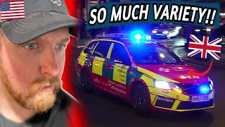 American Reacts to AWESOME UK Emergency Vehicles Responding United Kingdom [upl. by Papert]