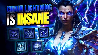 The NEW BEST Sorcerer Levelling Build  Chain Lightning Got BUFFED Lvl 150  Diablo 4 Season 5 [upl. by Ahcsat]