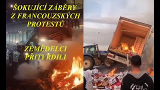 Šokující záběry z francouzských protestů  zemědělci přitvrdili [upl. by Selrahcnhoj612]