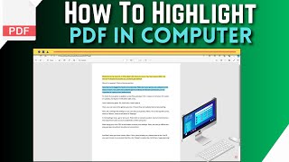 How To Highlight In PDF In ComputerLaptopPC  Easy Guide [upl. by Livi]