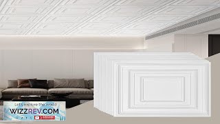 VEVOR Ceiling Tiles 12Pack 24 x 24 in PVC Easy Installation White Review [upl. by Nahguav]