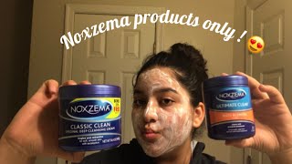 DOES NOXZEMA REALLY WORK  My everyday skin care routine using only Noxzema Products Noxzema [upl. by Fihsak107]