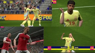 Denmark vs Spain Match Highlights  Yamal scores 2 goals [upl. by Anitap]