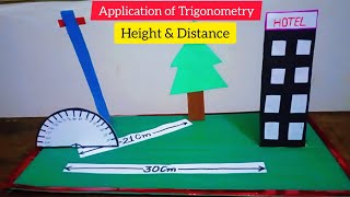 Maths Model  Application of Trigonometry  Height and Distance mathsworkingmodel [upl. by Kurtzig]