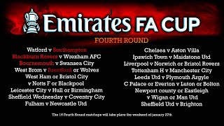 FA CUP FOURTH ROUND DRAW COMPLETE PLUS PREDICTIONS [upl. by Alisan]