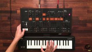 ARP ODYSSEY Module 1  Play with Oscillator Sync Sound [upl. by Anotyad]