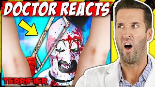 ER Doctor REACTS to CRAZIEST Terrifier Injuries [upl. by Stroud]