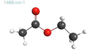 Vibration of an ethyl acetate molecule [upl. by Stoddard]