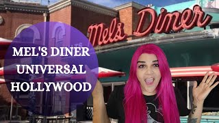 Universal Studios Restaurants  Mels Diner Food Review [upl. by Annaiuq112]