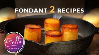 Irresistible FONDANT POTATOES  2 Easy Recipes [upl. by Liw]