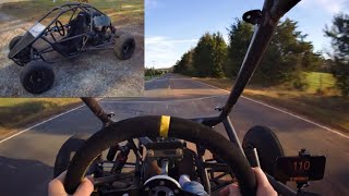 Homemade cbr 954 fireblade Go Kart highspeed driving POV [upl. by Severin]