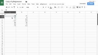 gRegression 11 Regression analysis for Google spreadsheets [upl. by Earla629]