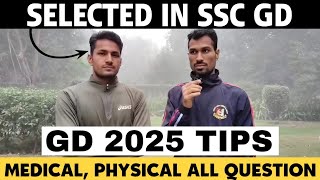 SELECTED IN SSC GD  Tips for Up police physical and gd 2025 [upl. by Maccarone341]