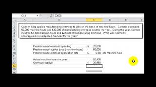 Calculting OverApplied or UnderApplied Overhead JobOrder Costing [upl. by Beetner]