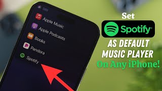 Make Spotify The Default Music App on iPhone How To Change [upl. by Yroger]