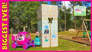 Biggest Disney Princess Surprise Box Ever with Carriage 24v RideOn Car [upl. by Rossner657]