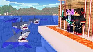 SAFEST SECURITY HOUSE vs ZOMBIE SHARK  Minecraft [upl. by Nnylrahc]