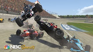 IndyCar iRacing Challenge Michigan International Speedway FULL RACE  Motorsports on NBC [upl. by Mas]