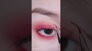 Red luxurious eye makeup 🫰🖤🫰viralvideo cutefashion 🩵✨💙✨🩷✨❤️✨makeup 💜✨💚✨🖤✨💙✨🤍 [upl. by Lettie]