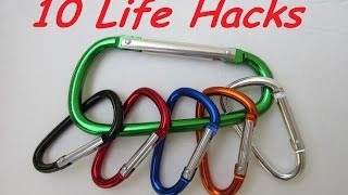 10 Life Hacks with Carabiners [upl. by Anerrol]