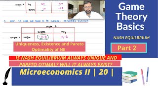 Basics Of Game Theory  Is Nash Equilibrium Unique and Pareto optimal  Will it always exist 20 [upl. by Eleazar]