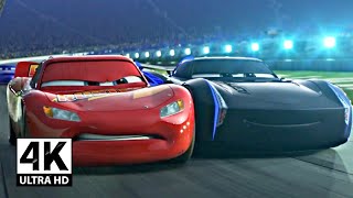 Lightning McQueen⚡ Vs Jackson Storm🌪️ Race Scene  Cars 3 2017 Movie In Hindi  In 4KHD [upl. by Sacrod]