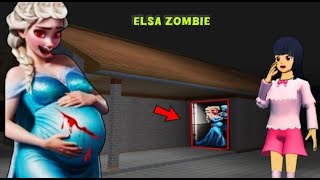 Elsa Zombie Haunting in Secret horror places 😱 Sakura School Simulator Story 👺 [upl. by Adnof]