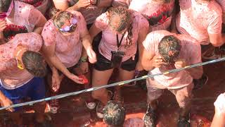 Tomatina 2018 Buñol Spain [upl. by Ardnohsed]