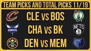 NBA Picks Today 11192024 NBA Picks and Predictions NBA Bets Today [upl. by Jacobs]