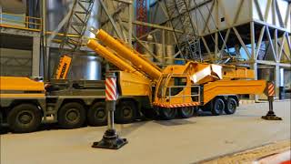 Liebherr LTM 11200 with full luffing jib assembly [upl. by Eselrahc]