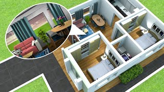 2 Bedroom Budget House Design With Floor Plan  Home Design Idea [upl. by Mylan]